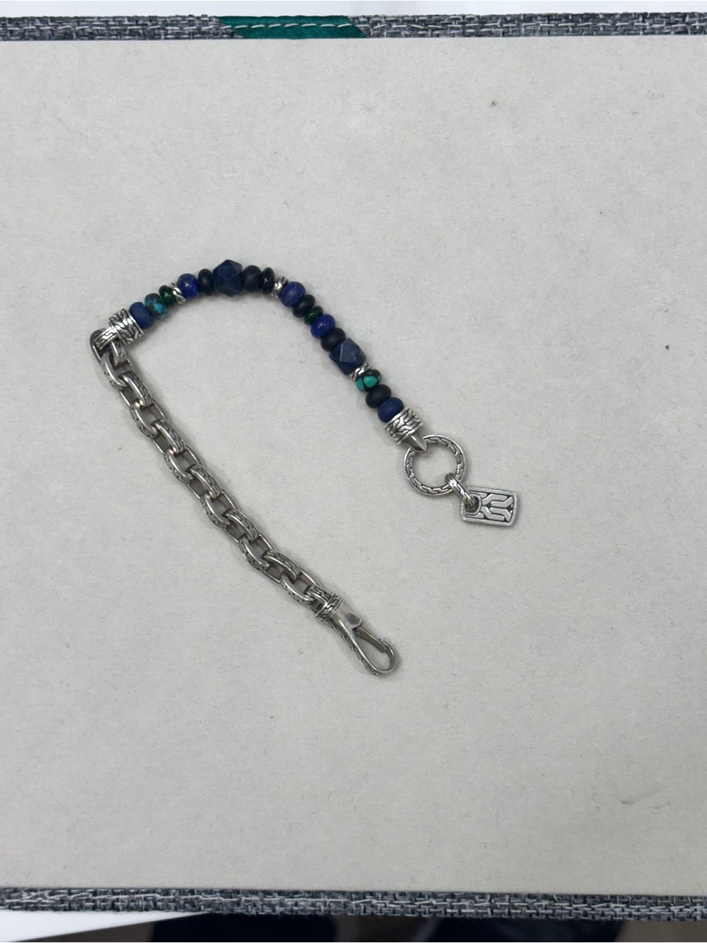 John Hardy Blue Lapis & Silver Chain Bracelet